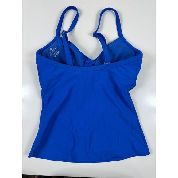 Athleta Twist Up Underwire Convertible Tankini Top Caspian Blue 32D/32DD Swim - Picture 3 of 7